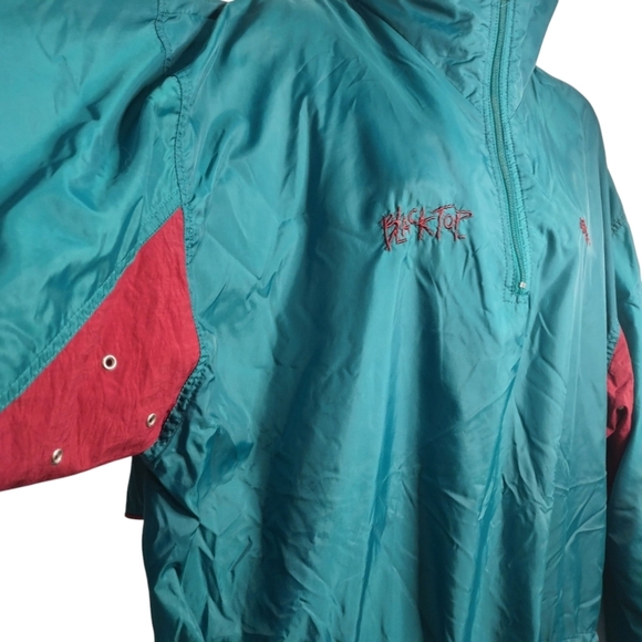 Vintage 90s Reebok Men's 1/4 Zip Hooded Pullover Windbreaker Jacket Size XL - Picture 6 of 11